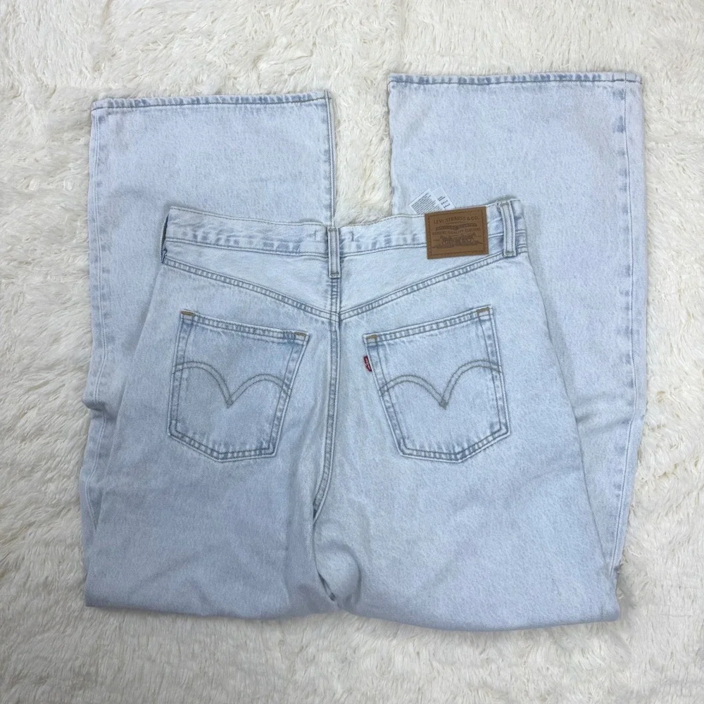NWOT Levi's Ribcage Wide Leg Jeans Womens 31 Light Blue High Rise 100% Cotton